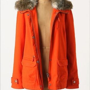 Anthropologie Flounced Pintuck Parka  Jacket